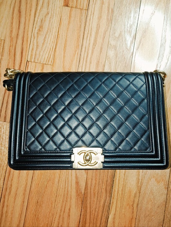 CHANEL Handbags - Vintage Chanel ‘Le Boy’ Bag, Black with Gold Hardware